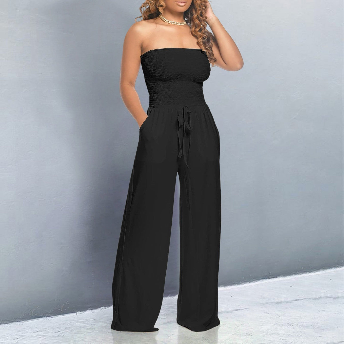 Maya™ - Trendy jumpsuit uten skuldre