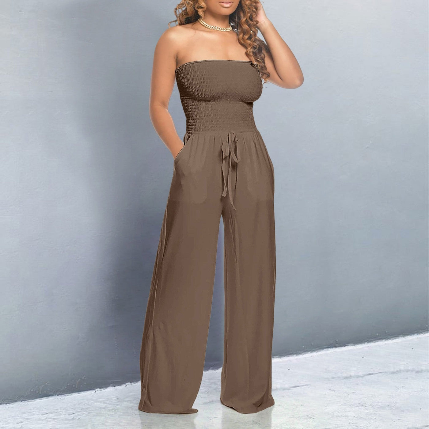 Maya™ - Trendy jumpsuit uten skuldre