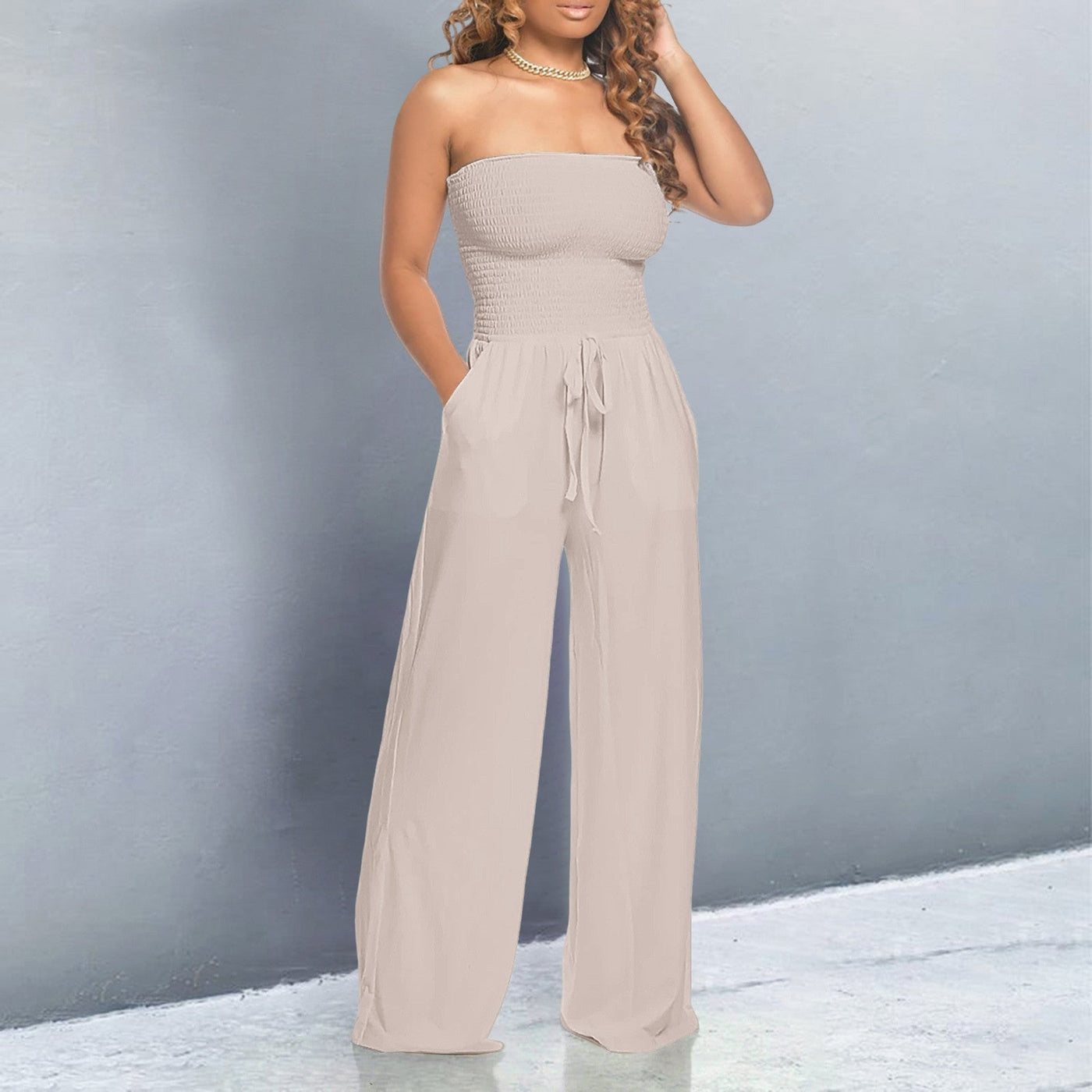 Maya™ - Trendy jumpsuit uten skuldre